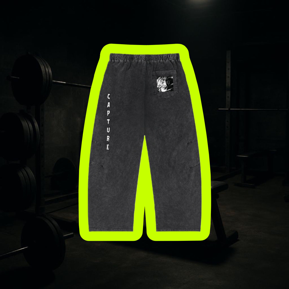 Captures jogging bottoms